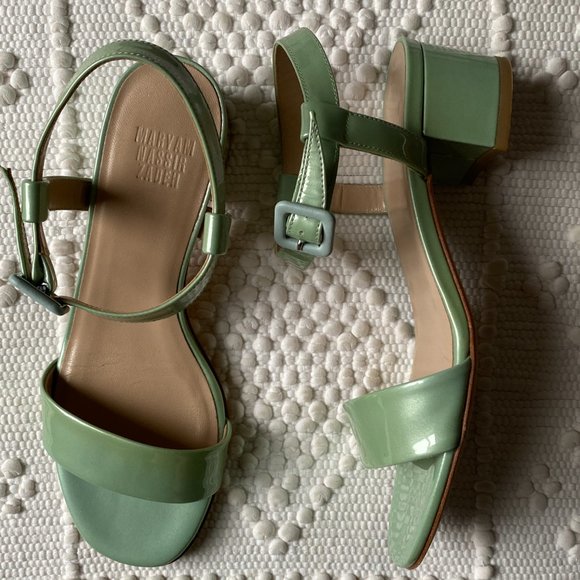 MARYAM NASSIR ZADEH Sophie Sandal, blue/green patent leather, Size 37, like New! - Picture 5 of 6